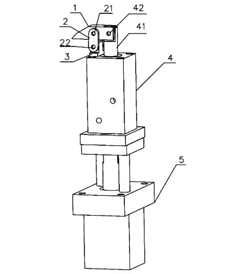 龍門(mén)式金屬薄板刨槽機(jī)用可隱藏壓腳結(jié)構(gòu)圖